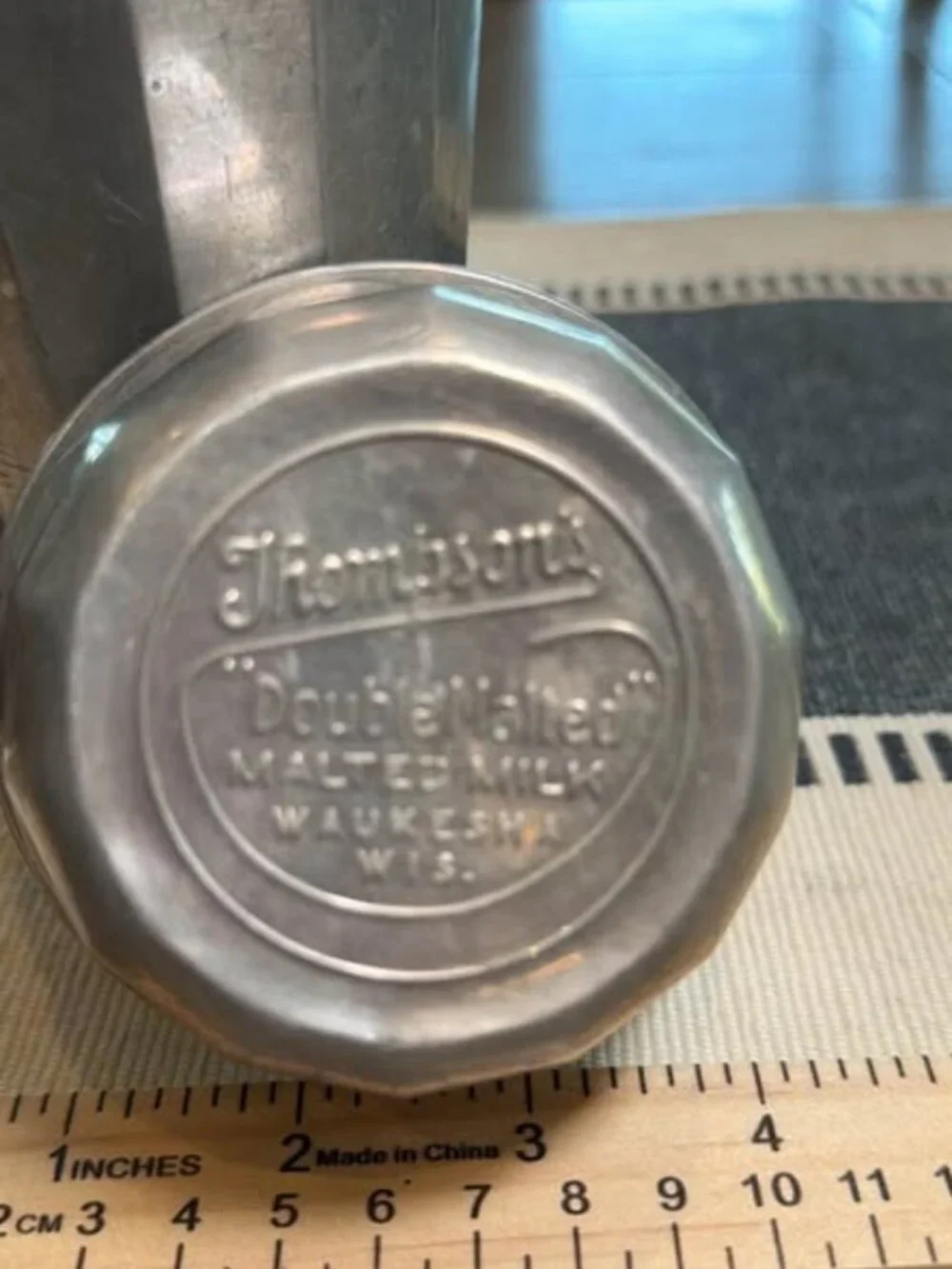 Vintage Thompson's Double Malted Milk Shaker Waukesha Wis.